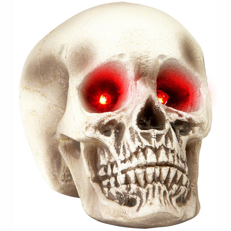 Crâne yeux lumineux Halloween