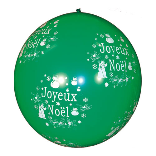 Ballon Joyeux Noël imprimé tout autour 80 cm