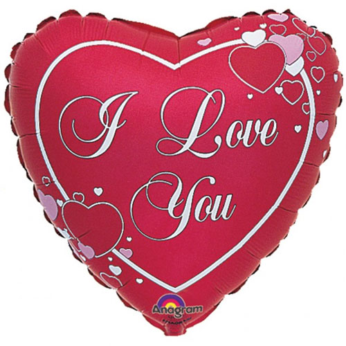 Ballon Rouge Coeur I Love You