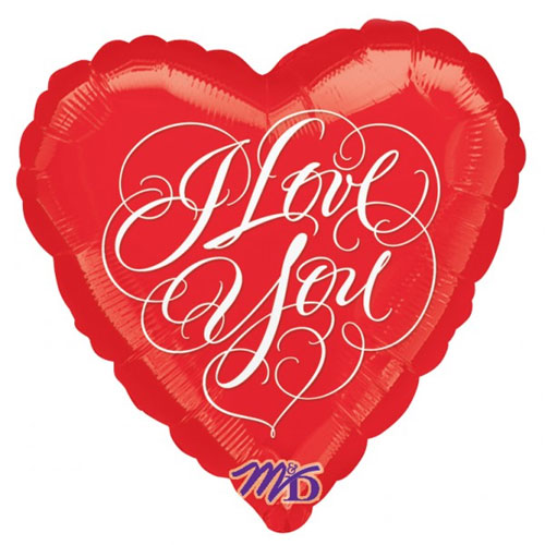Ballon Coeur I love you Script