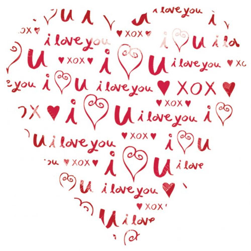 Ballon Coeur I love you Transparent