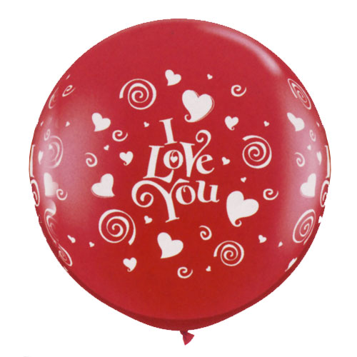 Ballon I Love You Coeurs Tout Autour