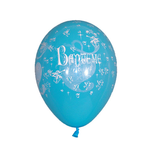Ballon Baptème imprimé tout autour Par 100