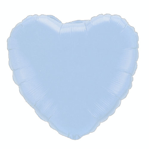 Ballon Mylar Coeur Bleu Perlé (Pearl Light Blue)