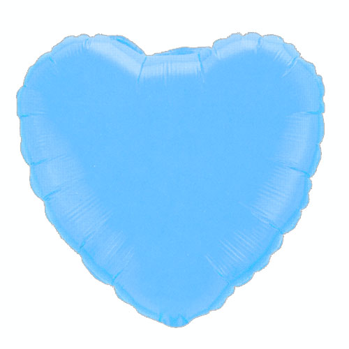 Ballon Mylar Coeur Bleu Pâle (Pal Blue)