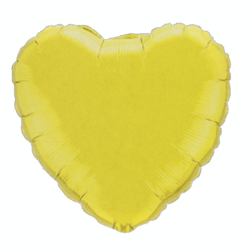 Ballon Mylar Coeur Jaune Citron (Citrine Yellow)