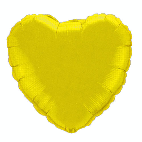Ballon Mylar Coeur Or (Metallic Or)