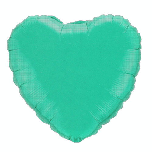 Ballon Mylar Coeur Vert Menthe (Wintergreen)