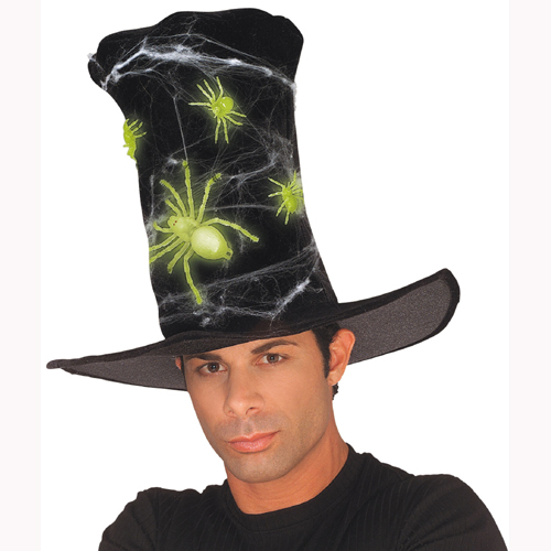 Chapeau de Sorcier luxe avec araignées adulte Halloween