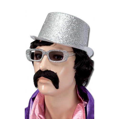 Chapeau Haut de Forme Plastique argent