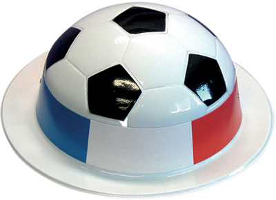 Chapeau melon Supporter de Foot en plastique