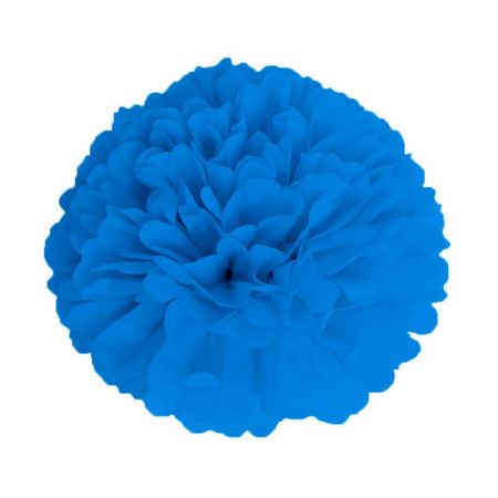 Pompom en papier de soie Bleu nuit