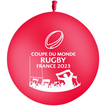 Ballon Géant Coupe du Monde Rugby Rouge (Air)