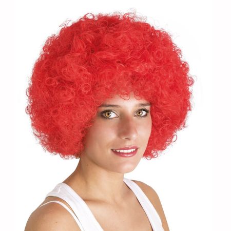 Perruque Afro Rouge