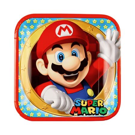 Assiette jetable Mario