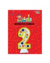 Bougie Chiffre à motifs "2" au meilleur prix