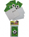 Cartes d'invitation Football avec enveloppes