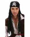 Perruque Pirate avec cheveux longs et foulard au meilleur prix