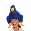 Chapeau coq fourrure bleu avec pattes