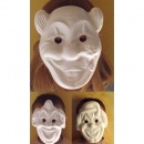 Masque Blanc - Clown - 3 Modèles Assortis au meilleur prix