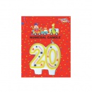 Bougie Chiffre à motifs "20"