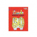 Bougie Chiffre à motifs "50" au meilleur prix