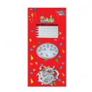 Blister de 10 Bougies + 10 Chiffres avec Socle en Plastique