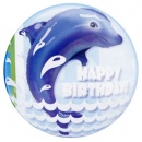 Ballon Bubble Dauphin Happy Birthday