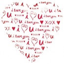 ballon message-Ballon Coeur I love you Transparent