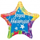 ballon message-Ballon Etoile Joyeux Anniversaire