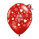 Ballon I Love You Coeurs Tout Autour