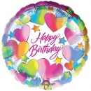 ballon message-Ballon  Message Happy Birthday Coeurs