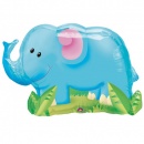 Ballon Elephant Bleu