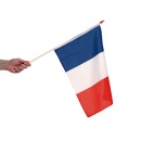 Drapeau Français en polyester avec hampe