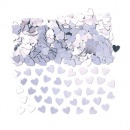 confettis de table-Confettis de table coeurs argent