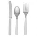 Couverts en Plastique Argent