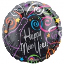 Ballon Happy New Year Noir au meilleur prix