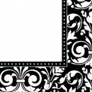 Serviettes Baroque Noires et Blanches