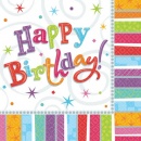 Serviettes en papier Happy Birhtday au meilleur prix