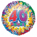 Ballon Rond 40 Birthday au meilleur prix