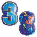 Ballon Anniversaire Chiffre 3 au meilleur prix