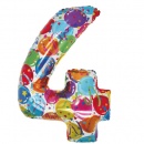 Ballon Chiffre 4 Multi