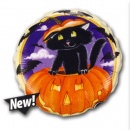 Ballon Halloween Chat Citrouille