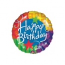 Ballon Rond Happy Birthday Multi au meilleur prix