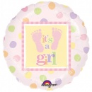 ballon message-Ballon Message Naissance Fille Empreintes