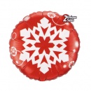 Ballon Rond Flocon de Neige Rouge au meilleur prix