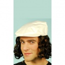 Casquette Vynil  blanche avec Cheveux Noirs