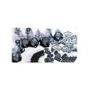 cotillons-Cotillons carton de 50 personnes noir et argent
