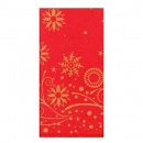 Nappe papier rouge et or