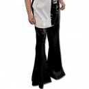 Pantalon Disco Femme Pattes d'éléphant noir